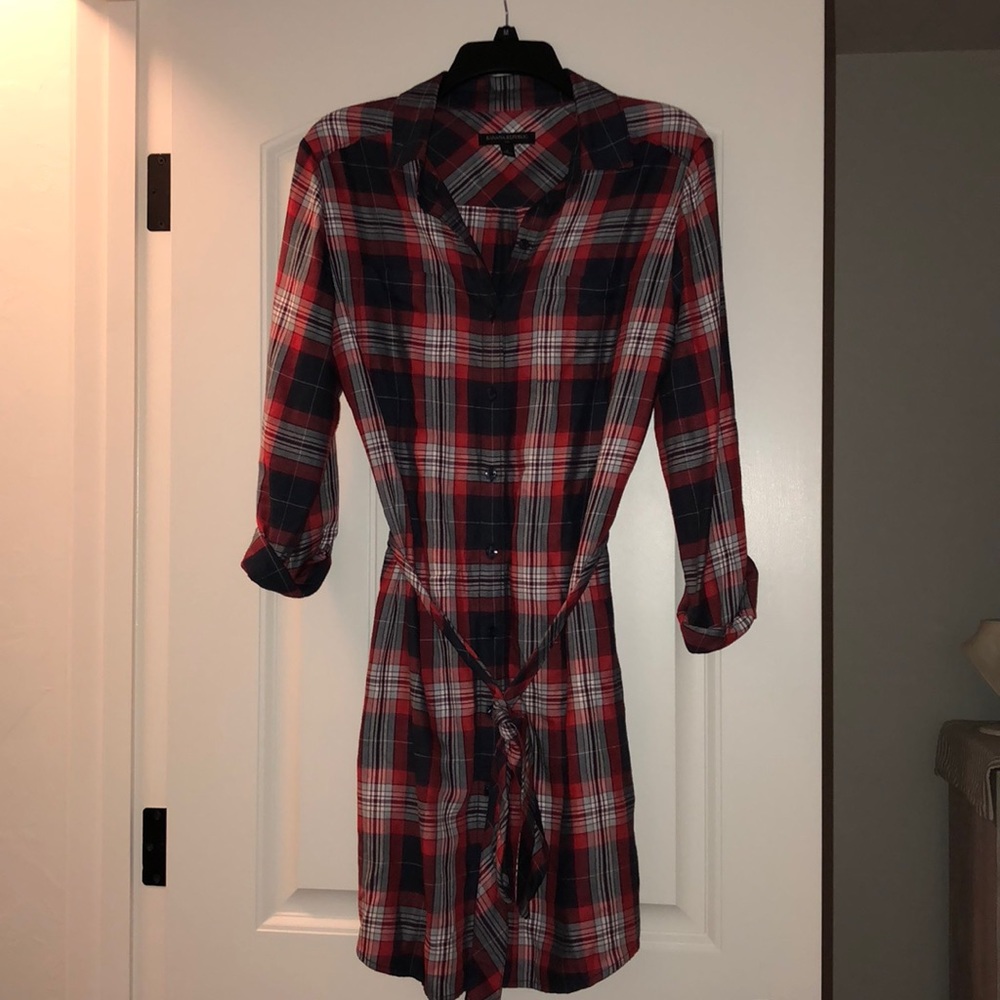 Flannel T-shirt dress
